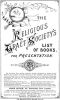 [Gutenberg 40118] • The Religious Tract Society Catalogue - 1889